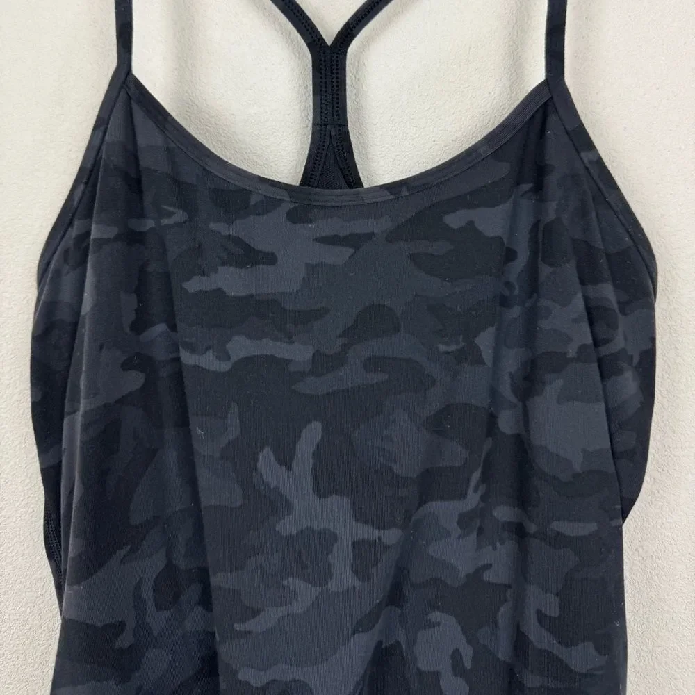 Lululemon Power Y Tank Everlux Heritage 365 Camo Deep Coal Multi 10